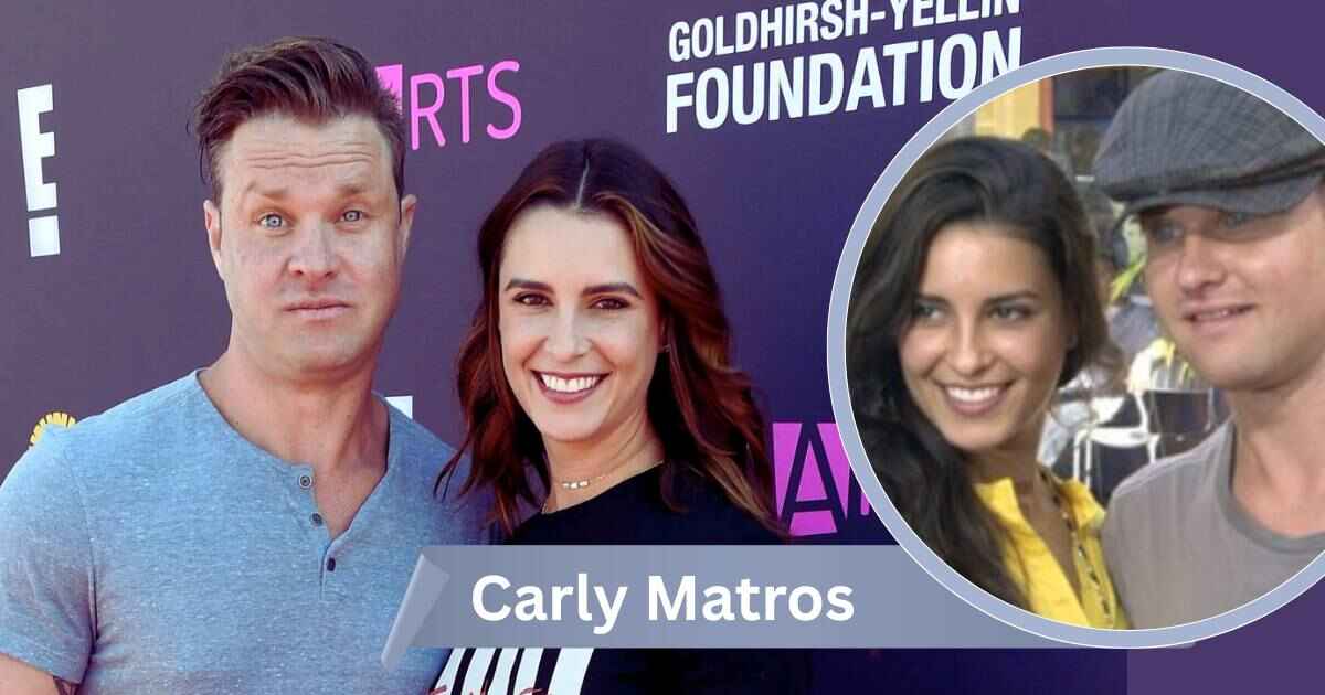 Two Photos of Carly Matros With Her Husband Zachery Ty Bryan