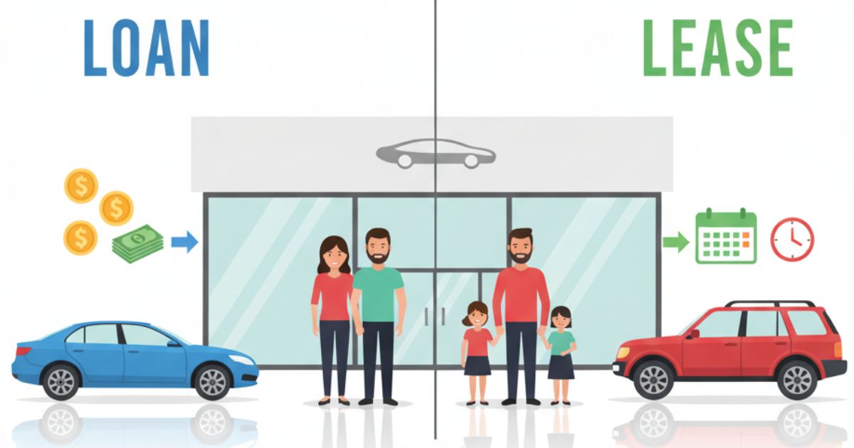 Chrysler Capital car financing vs leasing illustration