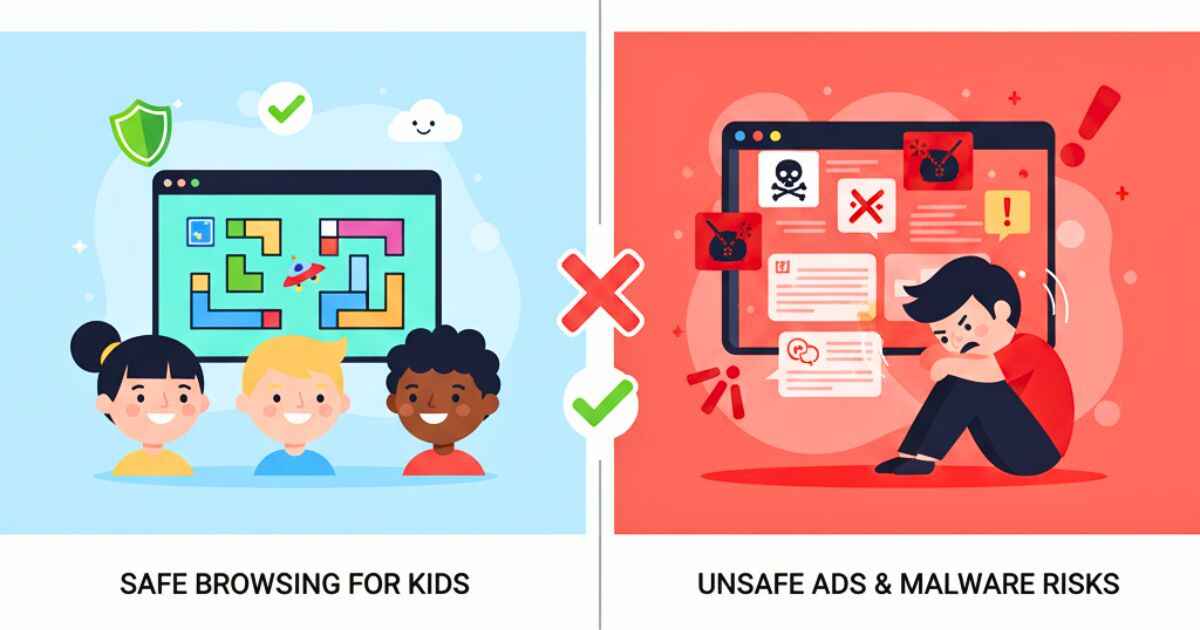 Home Hypackel safe gaming vs risks infographic illustration