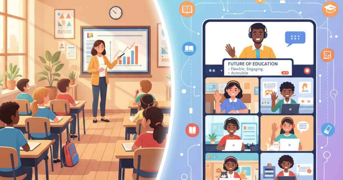 Hybrid learning with LAUSD Zoom for classrooms and online students