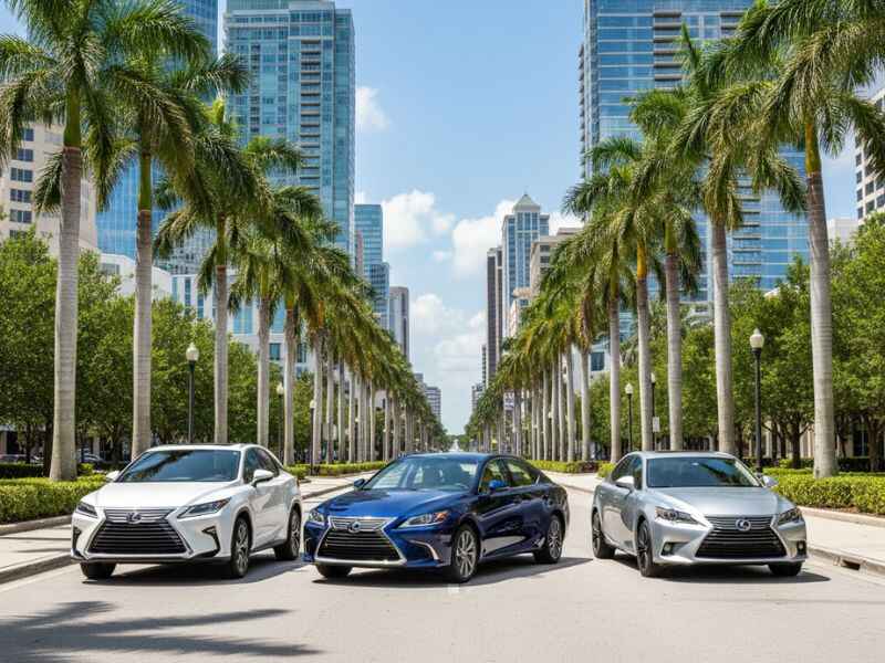 Lexus RX 350, ES 350, and IS 350 models near Lexus of Orlando on Luxury Lane