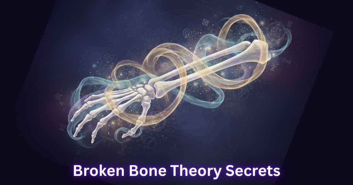 Broken Bone Theory visual showing bones and spiritual protection meaning