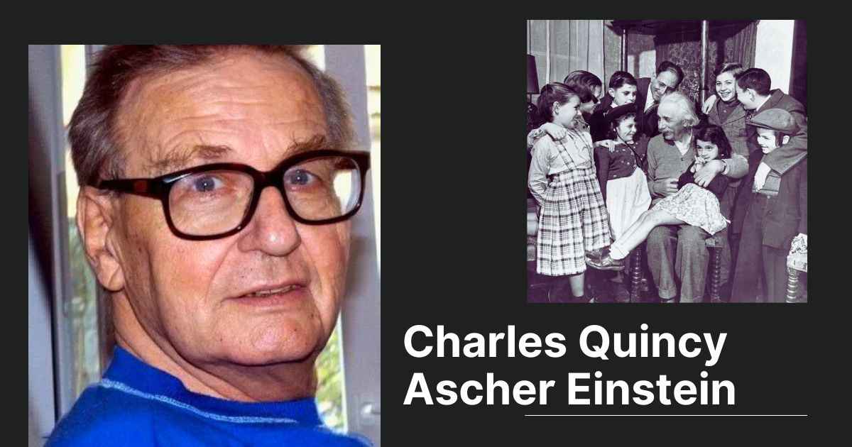 Charles Quincy Ascher Einstein wearing galsses in right sight and in left side Albert Einstein with his family