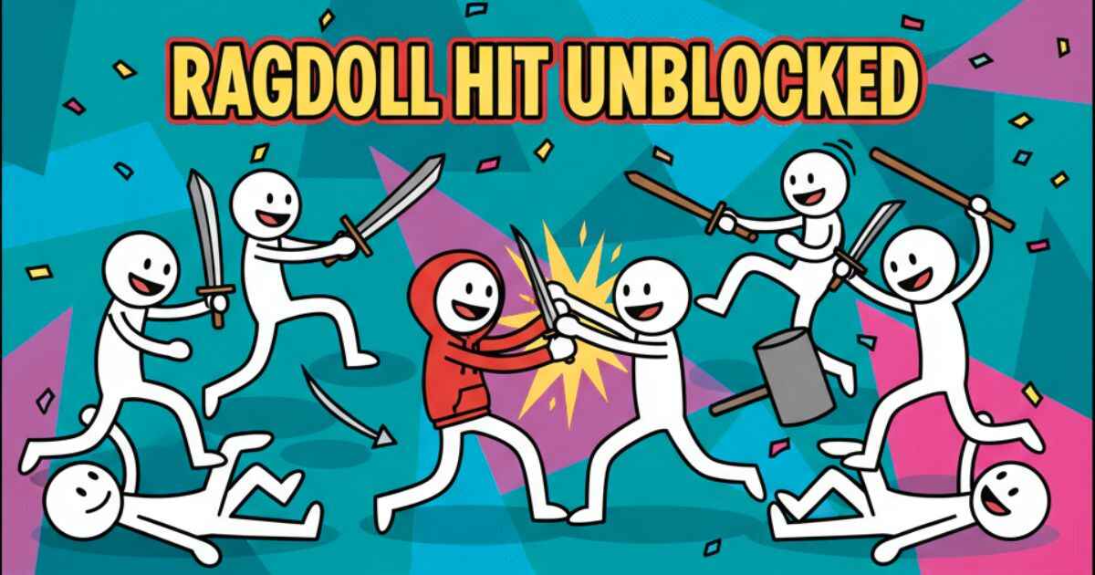 Ragdoll Hit Unblocked – Funny stickman characters battling with weapons in a chaotic physics-based game.