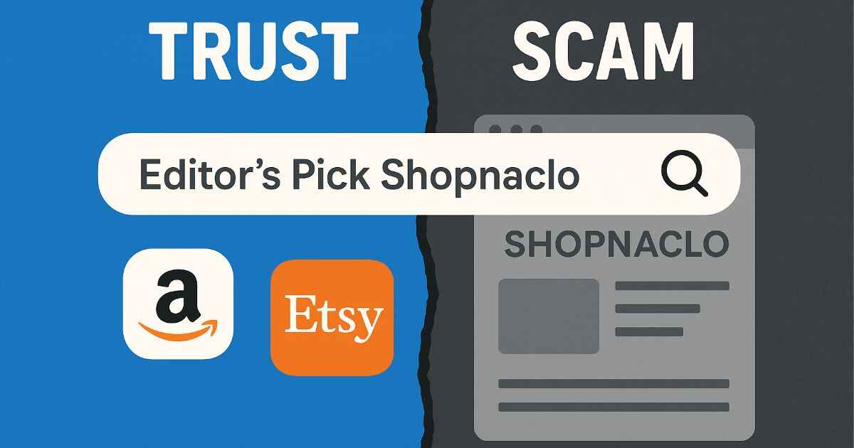 “Comparison of real shopping sites and mystery term Editor’s Pick Shopnaclo